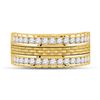 Image 2 : Round Diamond Wedding Band Ring 1 Cttw 14KT Yellow Gold