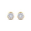 Image 2 : Round Diamond Cluster Earrings 1/2 Cttw 14KT Yellow Gold