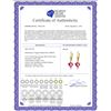 Image 2 : Genuine 3.25 ctw Pink Topaz Earrings 14KT Yellow Gold - REF-29A2K