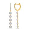 Image 1 : Round Diamond Dangle Earrings 5/8 Cttw 10KT Yellow Gold