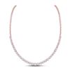 Image 1 : Round Diamond Graduated Cocktail Necklace 4-3/4 Cttw 14KT Two-tone Gold