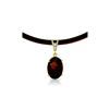 Image 1 : Genuine 7.56 ctw Garnet & Diamond Necklace 14KT Yellow Gold - REF-53F8Z