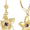 Image 1 : Genuine 0.20 CTW Sapphire Earrings 14KT Yellow Gold - REF-66R5P