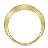 Image 2 : Round Diamond Double Row Crossover Wedding Band 1/5 Cttw 10KT Yellow Gold