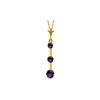 Image 1 : Genuine 1.25 ctw Amethyst Necklace 14KT Yellow Gold - REF-29P3H