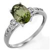 Image 1 : RING 1.45ctw ACA CERTIFIED DIAMOND & GREEN TOURMALINE