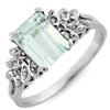 Image 1 : FINE 2.12ctw ACA CERTIFIED DIAMOND & AQUAMARINE RING