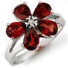 Image 1 : FINE 2.52ctw ACA CERTIFIED DIAMOND & GARNET RING