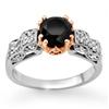 Image 1 : CERTIFIED 1.78ctw WHITE & BLACK DIAMOND RING 14KT GOLD