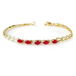 FAMOUS 2.0ctw ACA CERTIFIED RUBY BRACELET WHITE GOLD