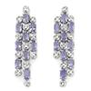 Image 1 : ACA CERTIFIED 4.33ctw DIAMOND & TANZANITE EARRINGS GOLD