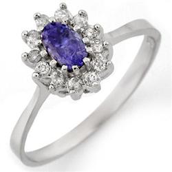 FINE 0.60ctw ACA CERTIFIED DIAMOND & TANZANITE RING