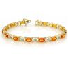 Image 1 : BRACELET 10.15ctw CERTIFIED DIAMOND & ORANGE SAPPHIRE