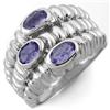 Image 1 : FINE 1.25ctw ACA CERTIFIED TANZANITE RING IN WHITE GOLD