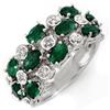 Image 1 : ACA CERTIFIED 2.20ctw DIAMOND & EMERALD RING WHITE GOLD