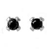 Image 1 : CERTIFIED 1.0ct WHITE & BLACK DIAMOND STUD EARRING GOLD