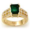 Image 1 : ACA CERTIFIED 2.75ctw DIAMOND & EMERALD 14KT RING