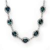 Image 1 : NECKLACE 31.0ctw ACA CERTIFIED DIAMOND & BLUE SAPPHIRE