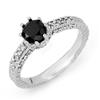 Image 1 : CERTIFIED 1.20ctw WHITE & BLACK DIAMOND RING 14KT GOLD