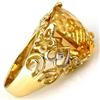 Image 1 : FINE 10.03ctw ACA CERTIFIED DIAMOND & CITRINE GOLD RING