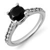 Image 1 : CERTIFIED 1.72 ctw WHITE & BLACK DIAMOND RING 14KT GOLD