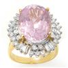 Image 1 : FINE 15.75ctw ACA CERTIFIED DIAMOND & PINK KUNZITE RING