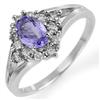 Image 1 : FINE 0.95ctw ACA CERTIFIED DIAMOND & TANZANITE RING