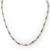 Image 1 : NECKLACE 9.02ctw CERTIFIED DIAMOND & ORANGE SAPPHIRE