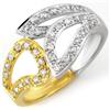 Image 1 : RIGHT-HAND 0.33ctw ACA CERTIFIED DIAMOND RING TWO-TONE