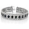 Image 1 : BRACELET 18.50ct CERTIFIED DIAMOND & BLUE SAPPHIRE 14K