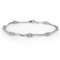 ACA CERTIFIED 4.02ctw DIAMOND & TANZANITE BRACELET GOLD