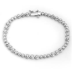 BRIDAL 1.25ct ACA CERTIFIED DIAMOND BRACELET WHITE GOLD