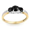 Image 1 : CERTIFIED 1.05ctw WHITE & BLACK DIAMOND RING 14KT GOLD