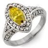 Image 1 : RING 1.72ct ACA Certified WHITE & CANARY YELLOW DIAMOND