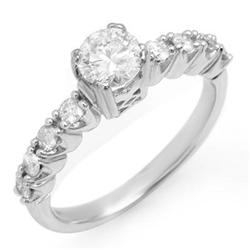 SOLITAIRE 1.00ctw ACA CERTIFIED DIAMOND RING WHITE GOLD