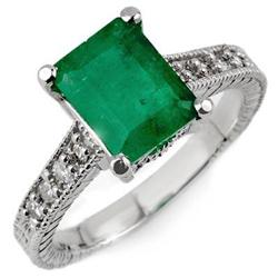 FAMOUS 2.75ctw ACA CERTIFIED DIAMOND & EMERALD RING