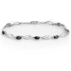 BRACELET 3.02ctw ACA CERTIFIED DIAMOND & SAPPHIRE