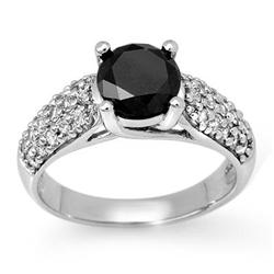 CERTIFIED 2.05ctw WHITE & BLACK DIAMOND RING 14KT GOLD