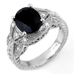 FINE 4.25ctw ACA CERTIFIED DIAMOND & BLUE SAPPHIRE RING