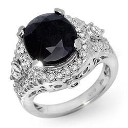 FAMOUS 8.65ct CERTIFIED DIAMOND SAPPHIRE RING 14KT GOLD