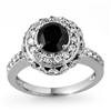 Image 1 : CERTIFIED 2.64ctw WHITE & BLACK DIAMOND RING 14KT GOLD