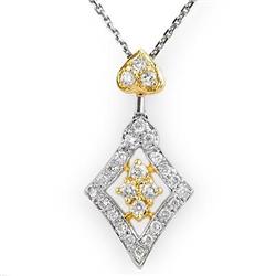 BRIDAL 0.65ctw ACA CERTIFIED DIAMOND NECKLACE 14KT GOLD