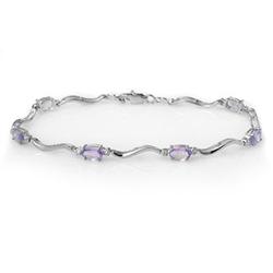 ACA CERTIFIED 4.02ctw DIAMOND & TANZANITE BRACELET