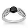 Image 1 : CERTIFIED 1.60ctw WHITE & BLACK DIAMOND RING 14KT GOLD