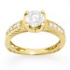 Image 1 : SOLITAIRE 1.10ctw ACA CERTIFIED DIAMOND RING 14KT GOLD