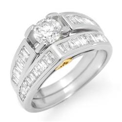 RING W/ MATCHING BAND 2.00ctw ACA CERTIFIED DIAMOND