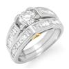 Image 1 : RING W/ MATCHING BAND 2.00ctw ACA CERTIFIED DIAMOND