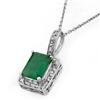 Image 1 : FINE 1.75ctw ACA CERTIFIED DIAMOND & EMERALD NECKLACE