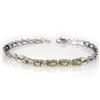 Image 1 : ACA CERTIFIED 2.0ctw GREEN SAPPHIRE BRACELET GOLD