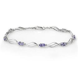 BRACELET 3.02ctw CERTIFIED DIAMOND & TANZANITE